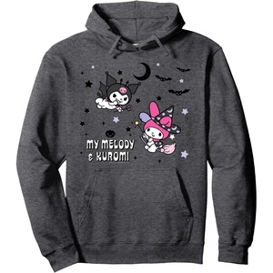 image:imageMy Melody and Kuromi Halloween Hoodie Pullover HoodieDark Heather Grey