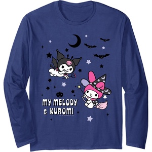 image:imageMy Melody and Kuromi Halloween Long Sleeve Shirt Long Sleeve TShirtNavy Blue