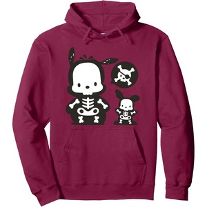 image:imagePochacco Skeleton Halloween Hoodie Pullover HoodieBurgundy