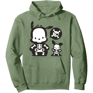 image:imagePochacco Skeleton Halloween Hoodie Pullover HoodieSage Green