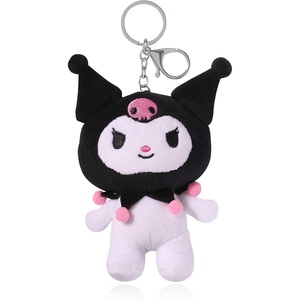 image:imageSALLY ROSE Care BearsStitch or Hello Kitty and Friends Plush Keychain Set Cute Keychains Bag Charms and Purse AccessoriesBlack Kuromi