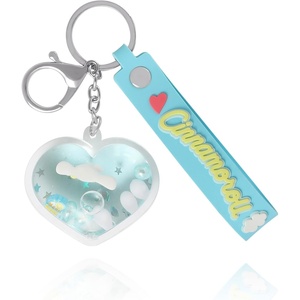 image:imageSALLY ROSE Hello Kitty Liquid Keychain  Sanrio Bag Charms with Wrist Strap for Backpacks amp Purses Official LicenseCinnamoroll Blue