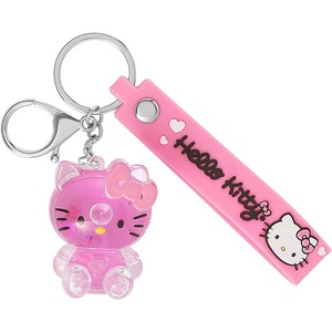 image:imageSALLY ROSE Hello Kitty Liquid Keychain  Sanrio Bag Charms with Wrist Strap for Backpacks amp Purses Official LicenseHello Kitty Pink