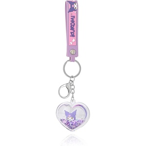 image:imageSALLY ROSE Hello Kitty Liquid Keychain  Sanrio Bag Charms with Wrist Strap for Backpacks amp Purses Official LicenseKuromi Purple
