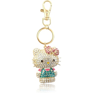 image:imageSALLY ROSE Pave Crystal Hello Kitty and Friends Bag Charm with Lobster Clip Official License Cute Keychains Sanrio GiftsBlue