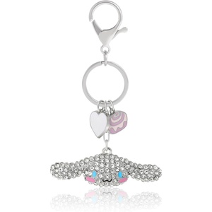 image:imageSALLY ROSE Pave Crystal Hello Kitty and Friends Bag Charm with Lobster Clip Official License Cute Keychains Sanrio GiftsCinnamoroll Multi Charms