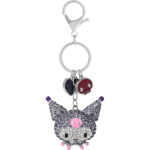 image:imageSALLY ROSE Pave Crystal Hello Kitty and Friends Bag Charm with Lobster Clip Official License Cute Keychains Sanrio GiftsKuromi Multi Charms