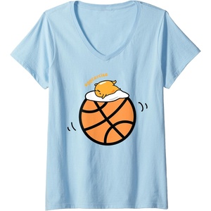 image:imageWomens Gudetama Exercise eggcercise Basketball Fitness VNeck TShirtBaby Blue