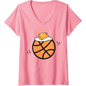 image:imageWomens Gudetama Exercise eggcercise Basketball Fitness VNeck TShirtPink