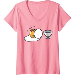 image:imageWomens Gudetama Too Lazy to Dunk Basketball VNeck TShirtPink