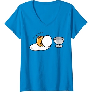 image:imageWomens Gudetama Too Lazy to Dunk Basketball VNeck TShirtSapphire Blue