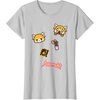 image:imageAggretsuko Rage Patches Tee Shirt TShirtSilver Grey