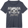 image:imageAggretsuko Skull and Crossbones Tee Shirt TShirtHeather Blue