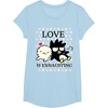 image:imageBadtz  Maru Love is Exhausting Valentine Shirt TShirtBaby Blue