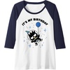 image:imageBadtzMaru Its My Birthday Raglan Baseball TeeNavy BlueWhite