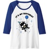 image:imageBadtzMaru Its My Birthday Raglan Baseball TeeRoyal BlueWhite