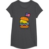 image:imageGudetama American Classic Burger Tee Shirt TShirtDark Heather Grey