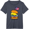 image:imageGudetama American Classic Burger Tee Shirt TShirtHeather Blue