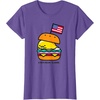 image:imageGudetama American Classic Burger Tee Shirt TShirtPurple Heather