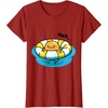 image:imageGudetama Pool Float Tee Shirt TShirtCranberry Red