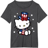 image:imageHello Kitty American 4th of July Tee Shirt TShirt for Women Girls Kids MenDark Heather Grey