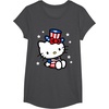 image:imageHello Kitty American 4th of July Tee Shirt TShirt for Women Girls Kids MenDark Heather Grey