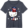 image:imageHello Kitty American 4th of July Tee Shirt TShirt for Women Girls Kids MenHeather Blue