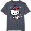 image:imageHello Kitty American 4th of July Tee Shirt TShirt for Women Girls Kids MenHeather Blue