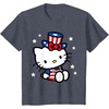 image:imageHello Kitty American 4th of July Tee Shirt TShirt for Women Girls Kids MenHeather Blue