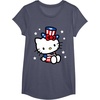 image:imageHello Kitty American 4th of July Tee Shirt TShirt for Women Girls Kids MenHeather Blue