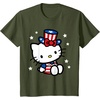 image:imageHello Kitty American 4th of July Tee Shirt TShirt for Women Girls Kids MenOlive Green