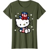 image:imageHello Kitty American 4th of July Tee Shirt TShirt for Women Girls Kids MenOlive Green