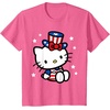 image:imageHello Kitty American 4th of July Tee Shirt TShirt for Women Girls Kids MenPink Heather