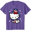 image:imageHello Kitty American 4th of July Tee Shirt TShirt for Women Girls Kids MenPurple Heather
