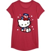 image:imageHello Kitty American 4th of July Tee Shirt TShirt for Women Girls Kids MenRed Heather