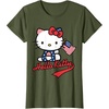 image:imageHello Kitty American Flag Tee Shirt TShirtOlive Green