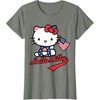 image:imageHello Kitty American Flag Tee Shirt TShirtOlive Heather