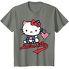 image:imageHello Kitty American Flag Tee Shirt TShirtOlive Heather