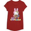 image:imageHello Kitty Easter Bunny Logo Tee Shirt TShirtCranberry Red