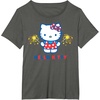 image:imageHello Kitty Fireworks Sparklers USA Americana Patriotic Star TShirtAsphalt Grey