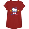 image:imageHello Kitty Fireworks Sparklers USA Americana Patriotic Star TShirtCranberry Red