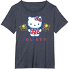 image:imageHello Kitty Fireworks Sparklers USA Americana Patriotic Star TShirtHeather Blue