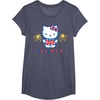 image:imageHello Kitty Fireworks Sparklers USA Americana Patriotic Star TShirtHeather Blue