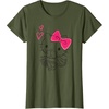 image:imageHello Kitty Girly Hearts Tee Shirt TShirtOlive Green