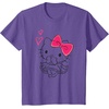 image:imageHello Kitty Girly Hearts Tee Shirt TShirtPurple Heather
