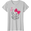 image:imageHello Kitty Girly Hearts Tee Shirt TShirtSilver Grey