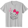 image:imageHello Kitty Girly Hearts Tee Shirt TShirtSilver Grey