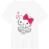image:imageHello Kitty Girly Hearts Tee Shirt TShirtWhite
