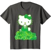 image:imageHello Kitty Green Bows and Clovers Tee Shirt TShirtAsphalt Grey