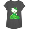 image:imageHello Kitty Green Bows and Clovers Tee Shirt TShirtAsphalt Grey